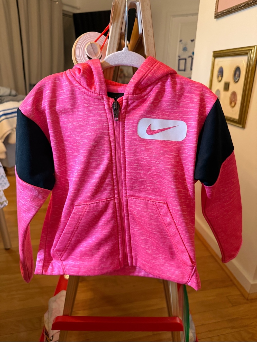 Nike Nike Dri-FIT Toddler Girls Pink Full Zip Hoodie Jacket 3T Athletic EUC